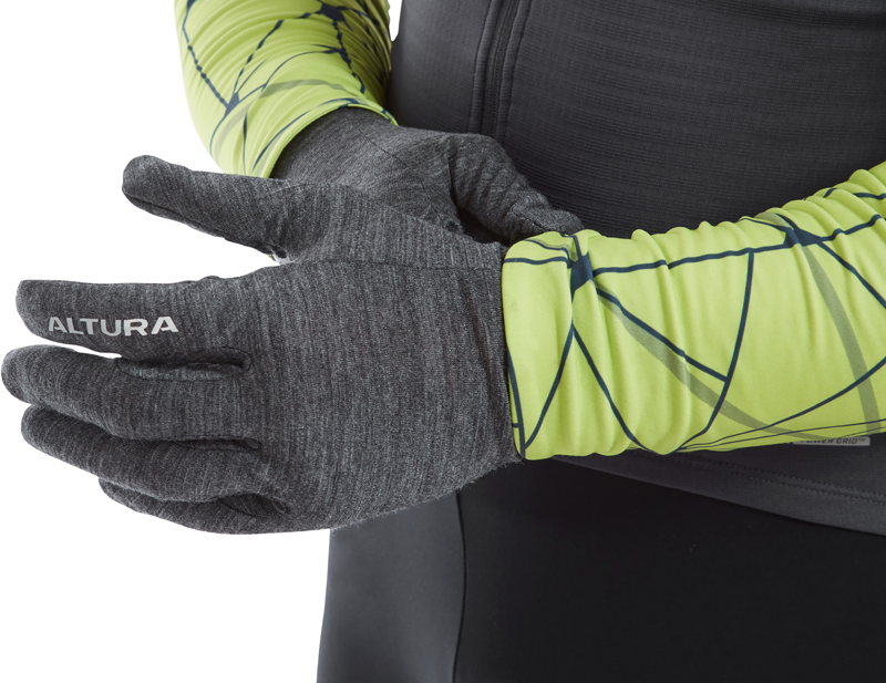Altura Road Merino Unisex Liner Gloves in Grey-2