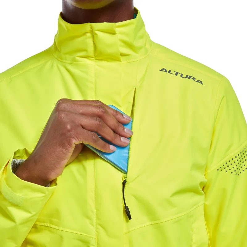Altura Nightvision Nevis Women's Waterproof Cycling Jacket in Yellow-5