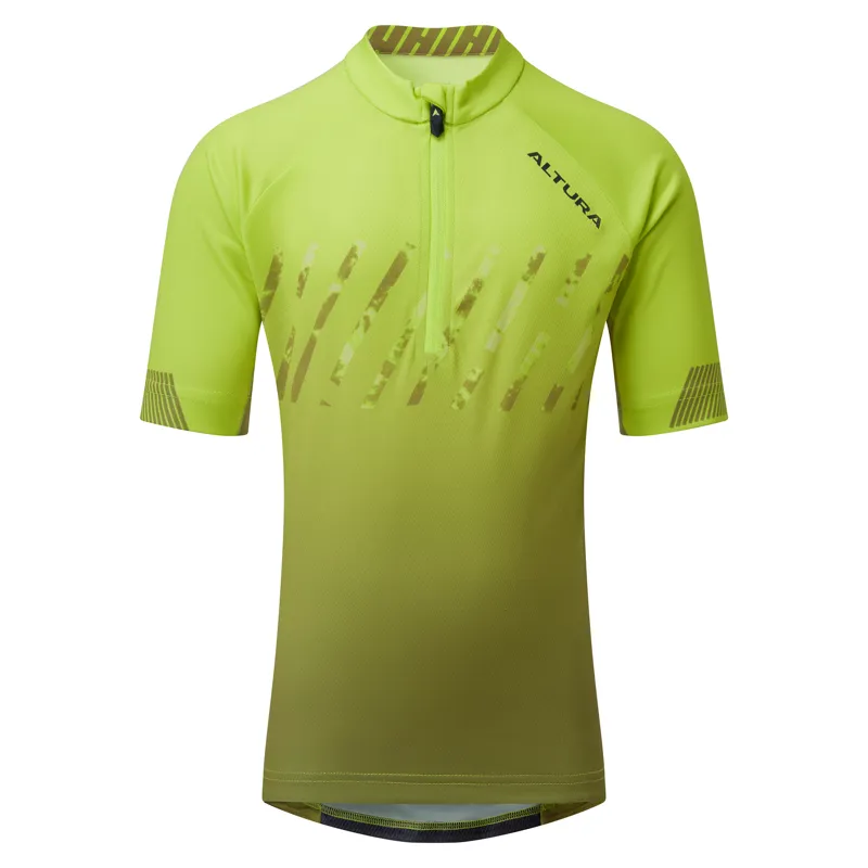 Altura Kids Airstream Short Sleeve Cycling Jersey in Lime-2
