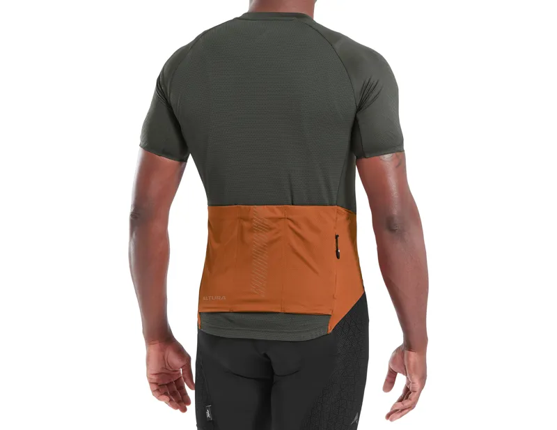 Altura Endurance Short Sleeve Cycling Jersey in Carbon/Rust-4