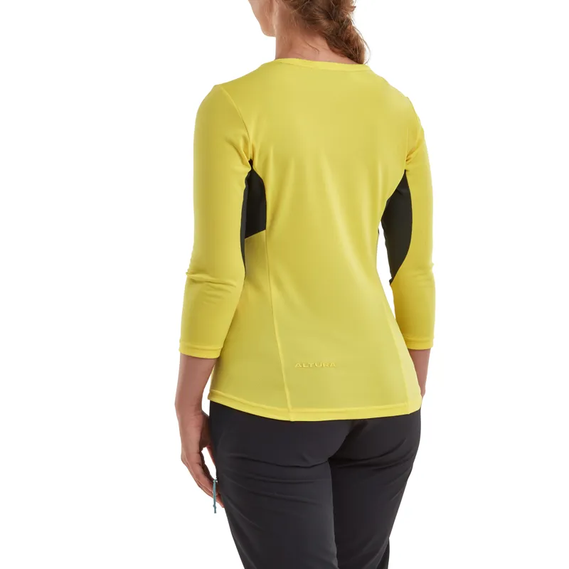 Altura Kielder Women's Lightweight 3/4 Sleeve Jersey in Yellow-1