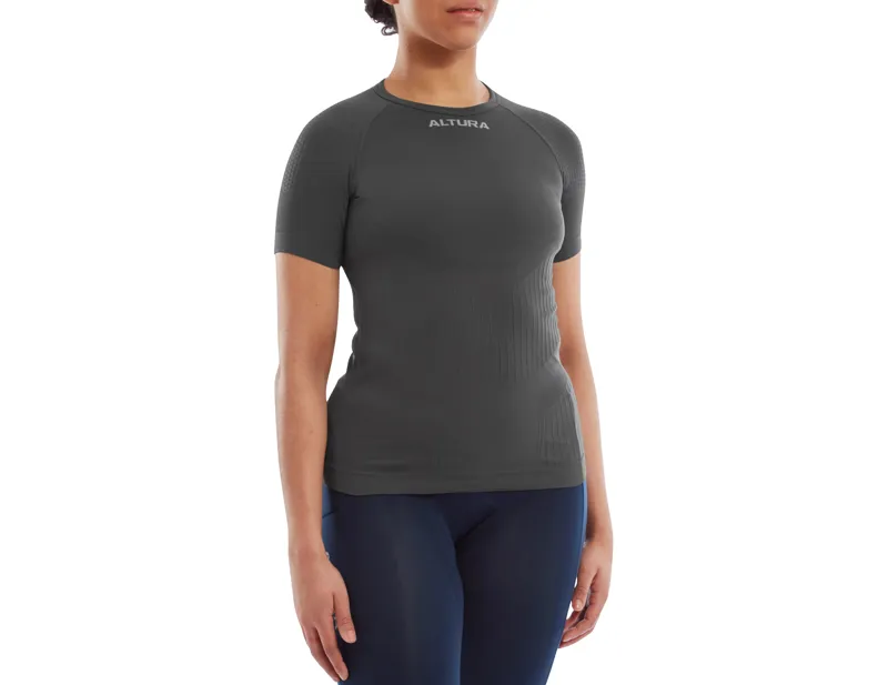 Altura Tempo Seamless Short Sleeve Baselayer in Charcoal-3