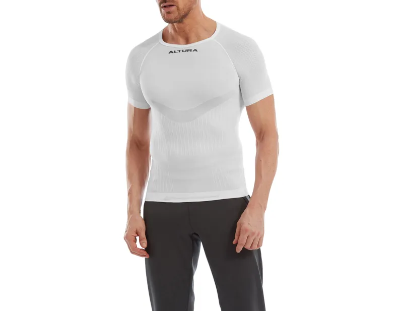 Altura Tempo Seamless Short Sleeve Baselayer in White-4