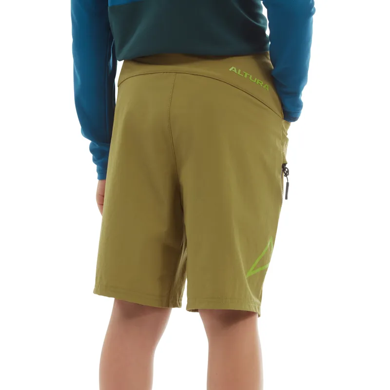 Altura Kids Spark Trail Shorts in Olive-4