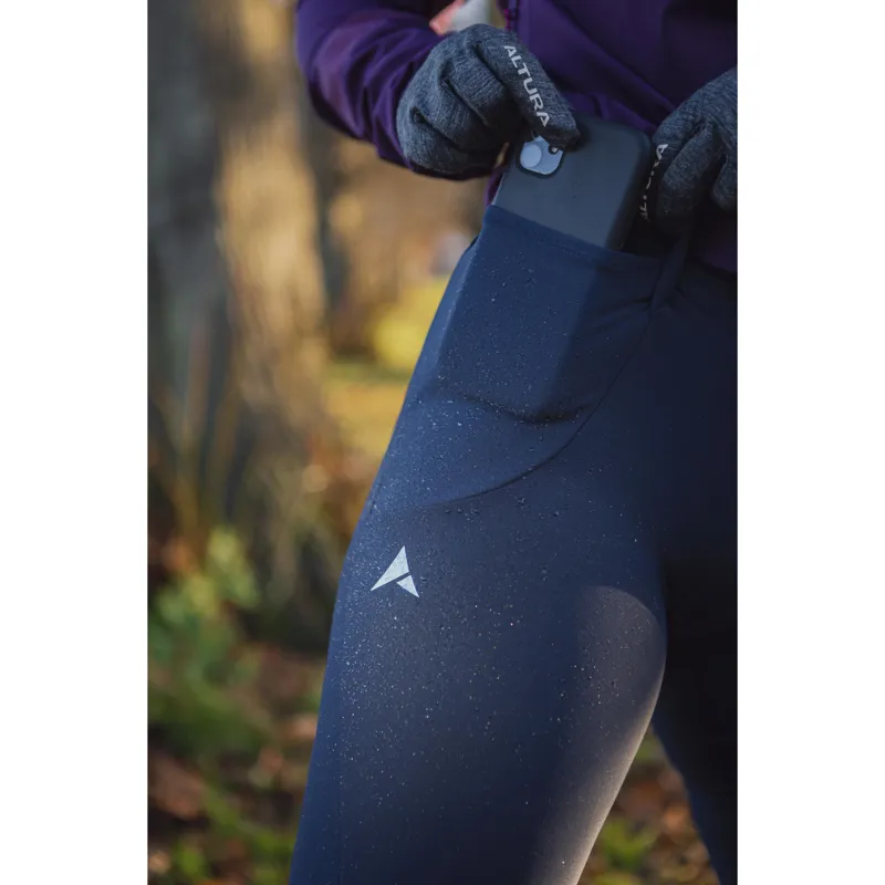 Altura Grid Women's Cruiser Water Resistant Tights in Navy-3