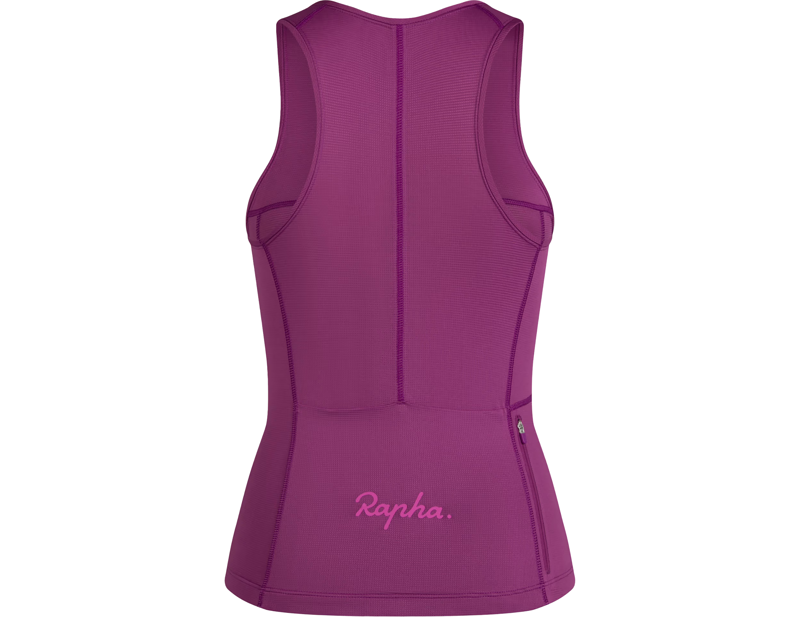 Rapha Women's Half Zip Tank Top in Amethyst/Rosebud-1