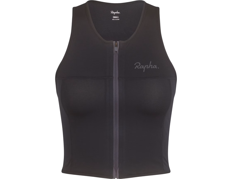 Rapha Women's Cropped Zip Tank Top in Black