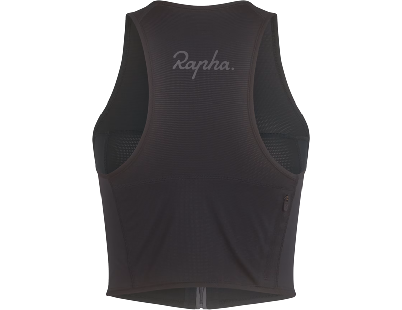 Rapha Women's Cropped Zip Tank Top in Black-1