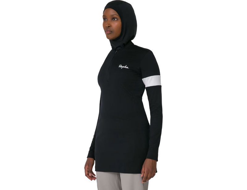 Rapha Women's Long Sleeve Jersey in Black/White-3