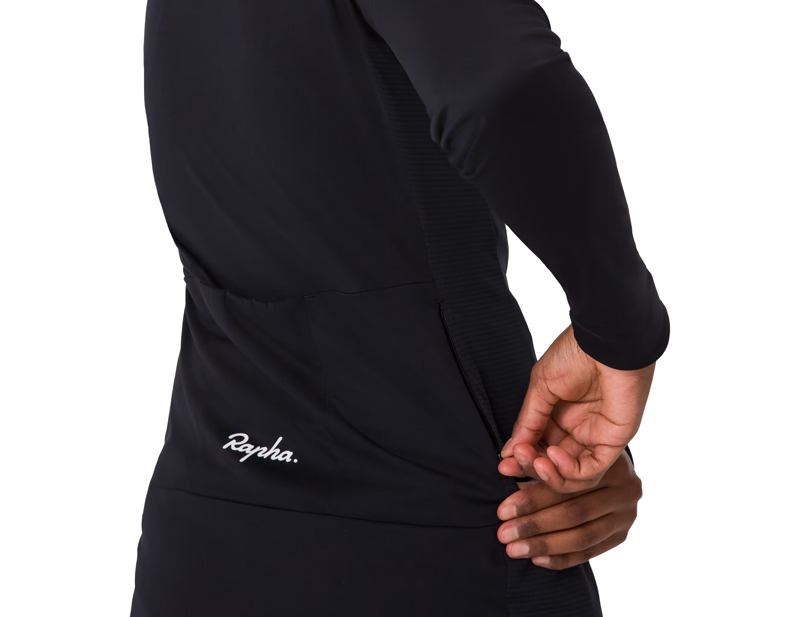 Rapha Women's Long Sleeve Jersey in Black/White-4