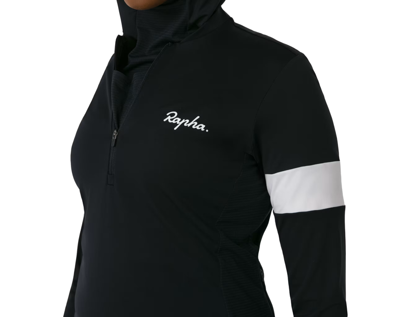 Rapha Women's Long Sleeve Jersey in Black/White-5