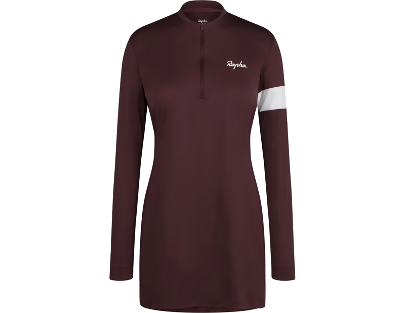 Rapha Women's Long Sleeve Jersey in Mahogany/White
