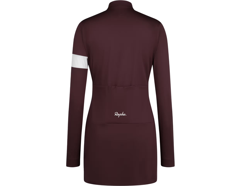 Rapha Women's Long Sleeve Jersey in Mahogany/White-1