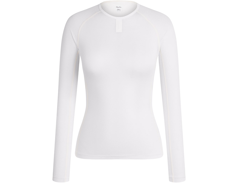 Rapha Women's Lightweight Long Sleeve Base Layer in White/White
