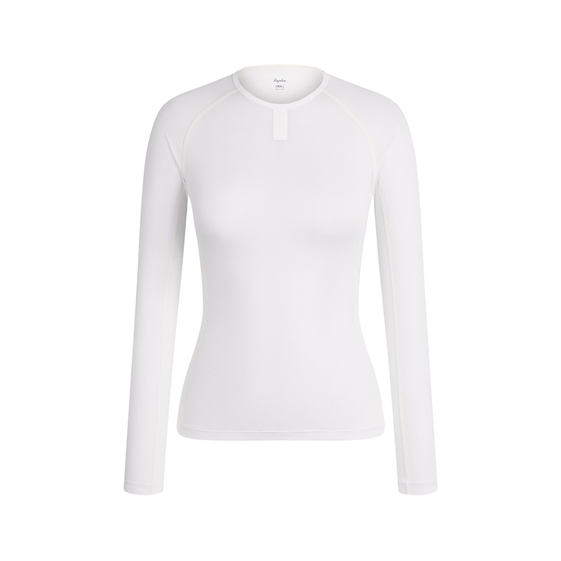 Balfes Bikes Rapha Women's Lightweight Long Sleeve Base Layer in White/White | Free postage over £30, £10 off first order, price match & 0% finance.