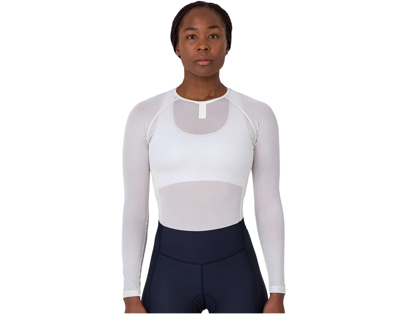 Rapha Women's Lightweight Long Sleeve Base Layer in White/White-2