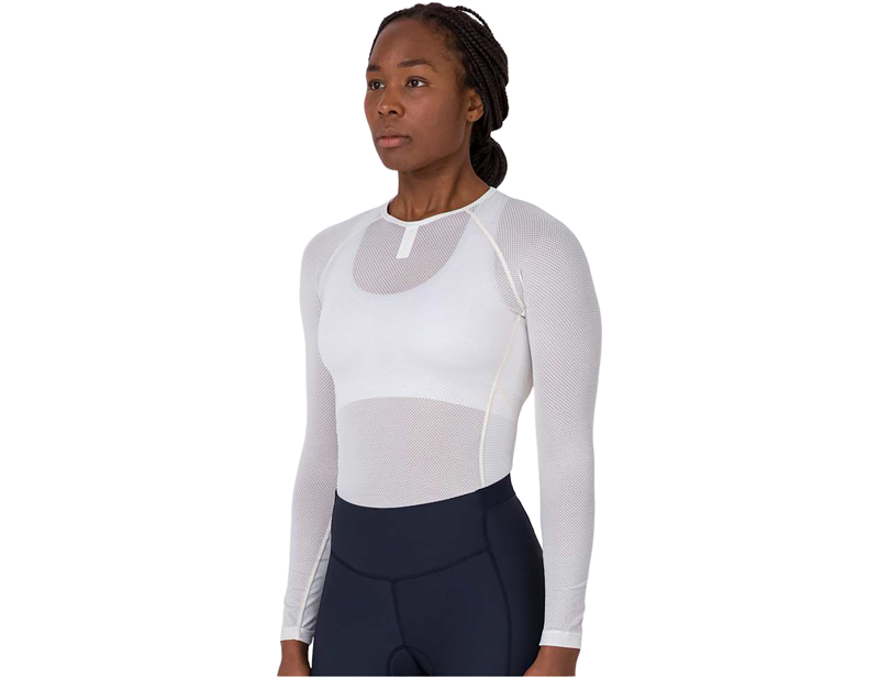 Rapha Women's Lightweight Long Sleeve Base Layer in White/White-3