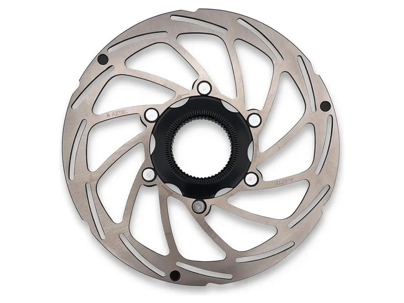 Aztec Fixed Stainless Steel Centre-Lock Disc Rotor 140mm in Silver