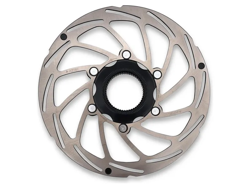 Aztec Fixed Stainless Steel Centre-Lock Disc Rotor 203mm in Silver