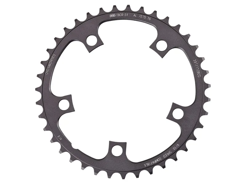 BBB CompactGear 2x9/10 110BCD 39T Chainring BCR-31 in Silver