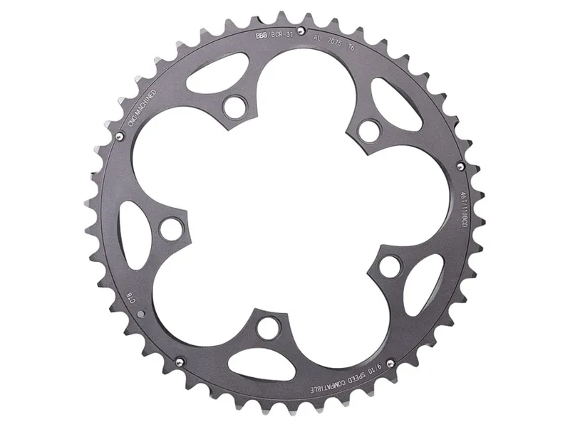 BBB CompactGear 2x9/10 110BCD 46T Chainring BCR-31 in Silver-1