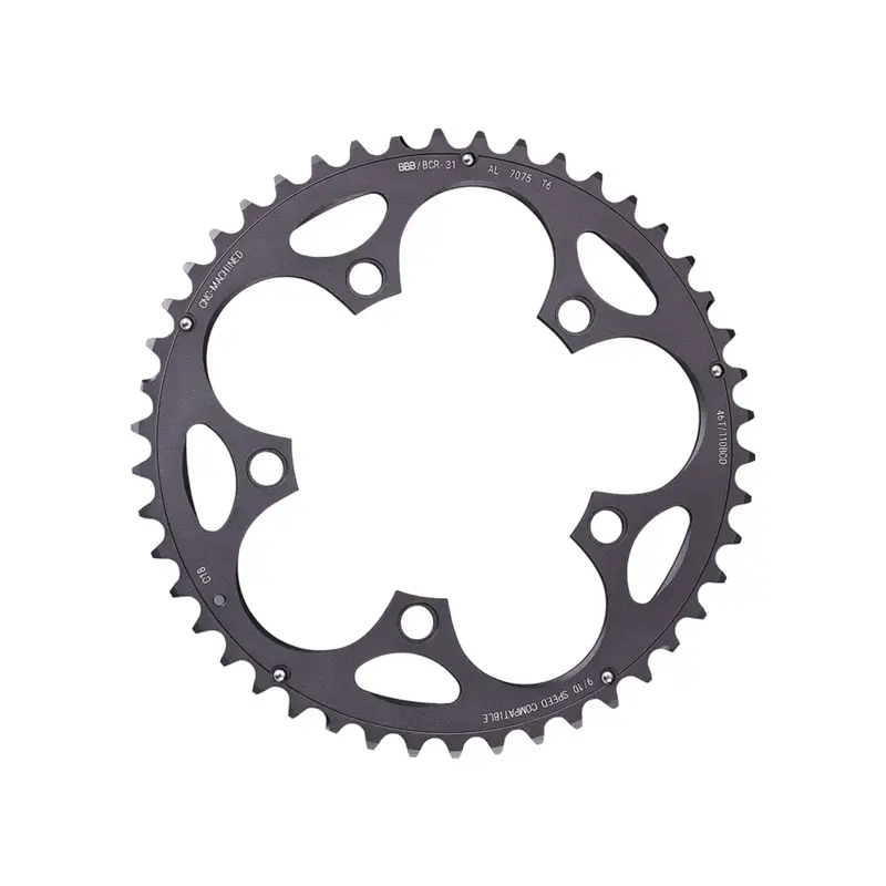 Balfes Bikes Bbb BBB CompactGear 2x9/10 110BCD 46T Chainring BCR-31 in Silver | Free postage over £30, £10 off first order, price match & 0% finance.