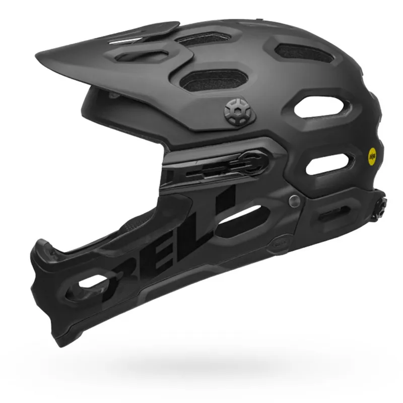 Bell Super 3R MIPS Full Face Mountain Bike Helmet in Matte Black-1