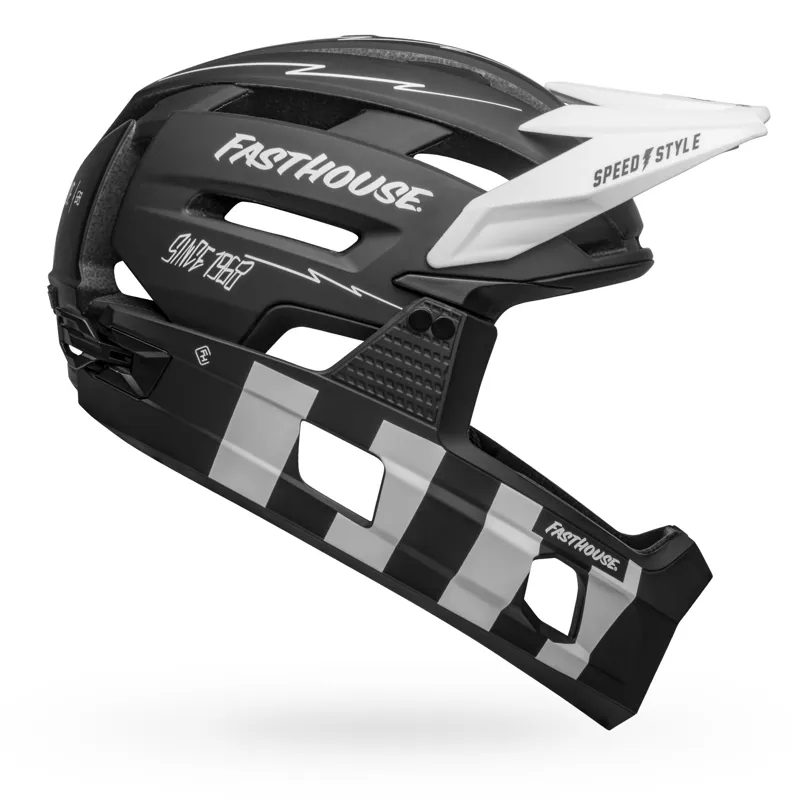 Bell Super Air R MIPS Mountain Bike Full Face Helmet in Black/White-2