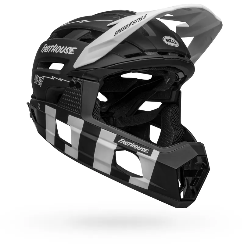 Bell Super Air R MIPS Mountain Bike Full Face Helmet in Black/White-1