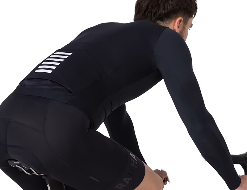 Rapha Pro Team Lightweight Long Sleeve Jersey in True Black-3