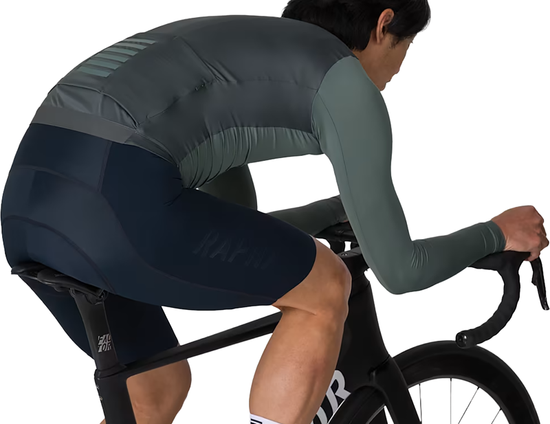 Rapha Pro Team Lightweight Long Sleeve Jersey in Balsam Green/Onyx-3