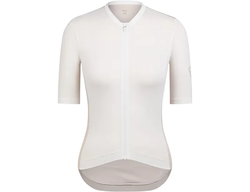 Rapha Women's Pro Team Training Short Sleeve Jersey in White Alyssum/Silver Gray