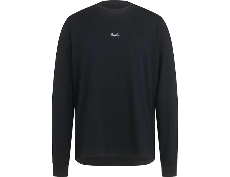 Rapha Long Sleeve Cotton T-Shirt in Black/White