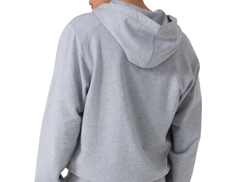Rapha Cotton Zip Hoodie in Light Grey Marl/Grey-5