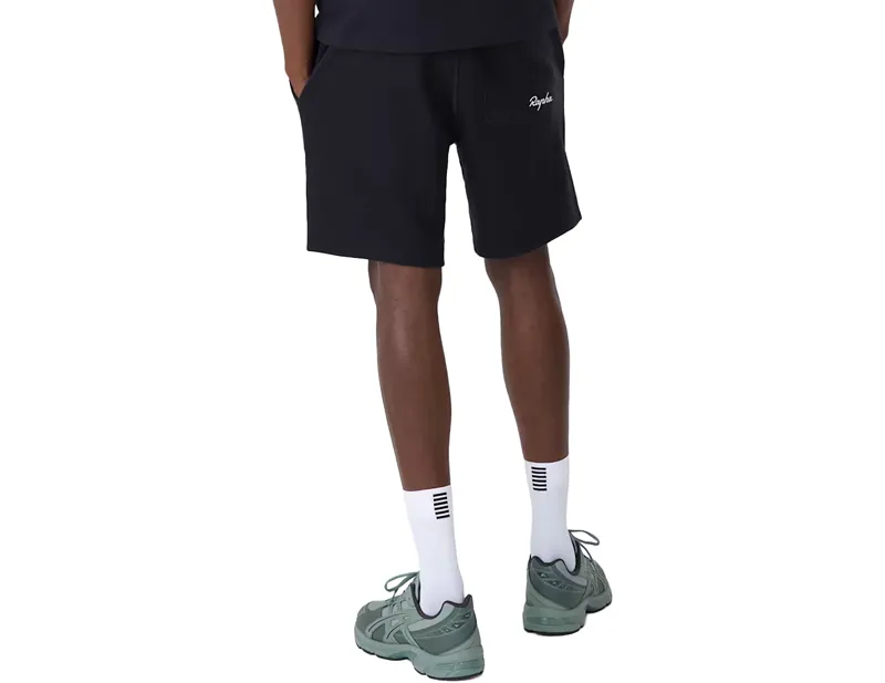 Rapha Cotton Sweatshort in Black/White-3