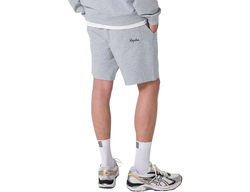 Rapha Cotton Sweatshort in Light Grey-3