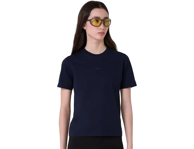 Rapha Women's Cotton T-Shirt in Dark Navy/Black-2