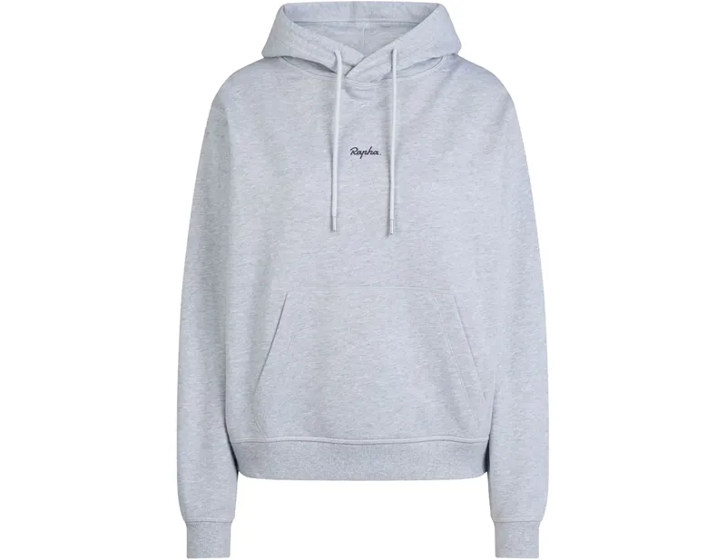 Rapha Women's Cotton Hoodie in Light Grey/Black