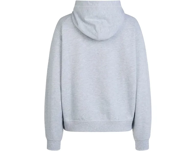 Rapha Women's Cotton Hoodie in Light Grey/Black-1