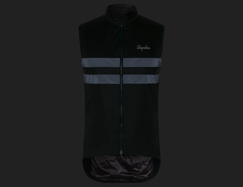 Rapha Brevet Insulated Gilet in Black/Black-2