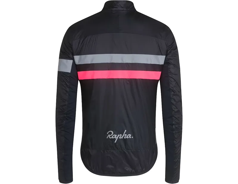 Rapha Brevet Insulated Jacket in Dark Navy/High-Vis Pink/Silver-1