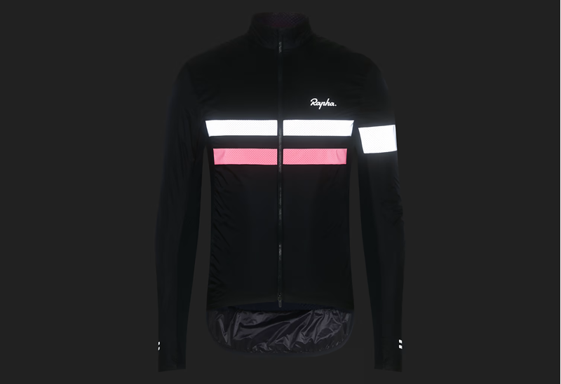 Rapha Brevet Insulated Jacket in Dark Navy/High-Vis Pink/Silver-3
