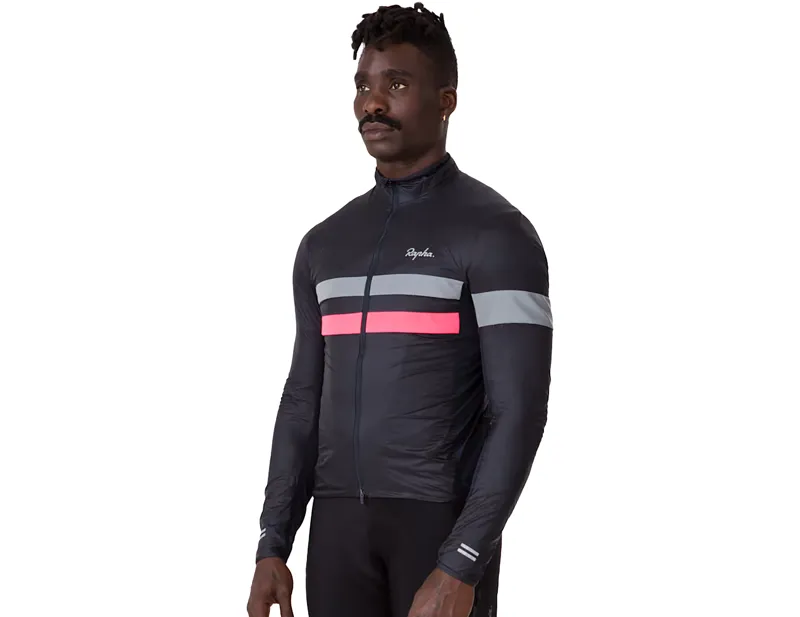 Rapha Brevet Insulated Jacket in Dark Navy/High-Vis Pink/Silver-2
