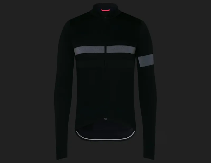 Rapha Brevet Long Sleeve Jersey in Black/Black-5