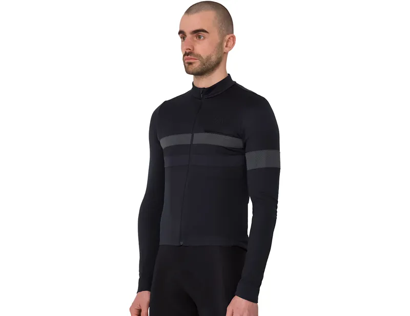 Rapha Brevet Long Sleeve Jersey in Black/Black-3