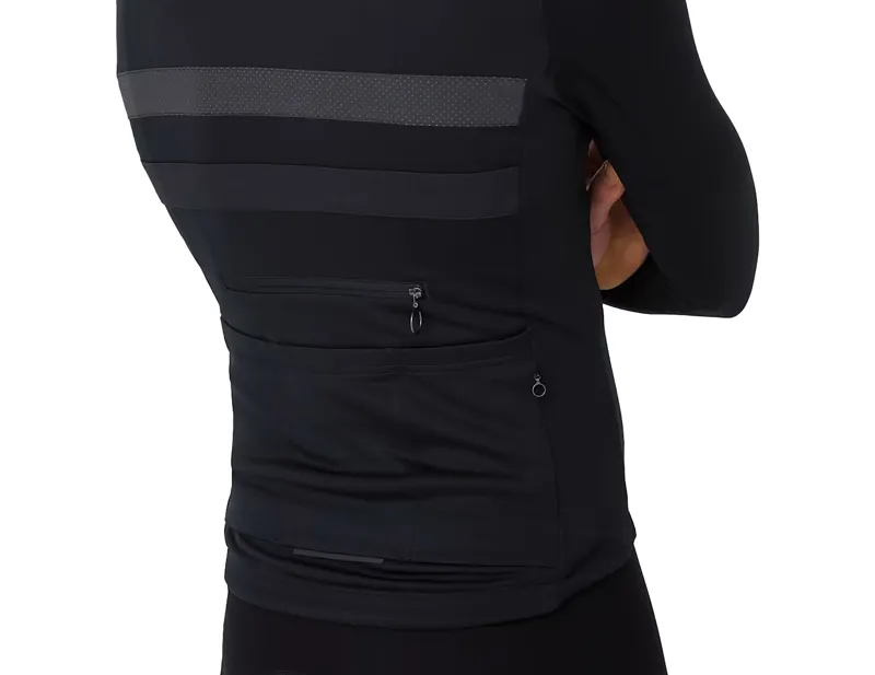 Rapha Brevet Long Sleeve Jersey in Black/Black-4