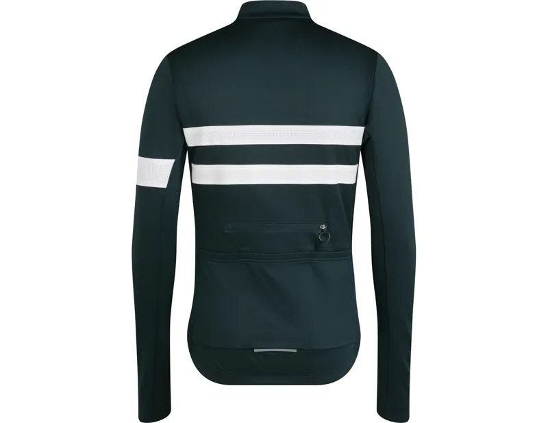 Rapha Brevet Long Sleeve Jersey in Forest Green/White-1