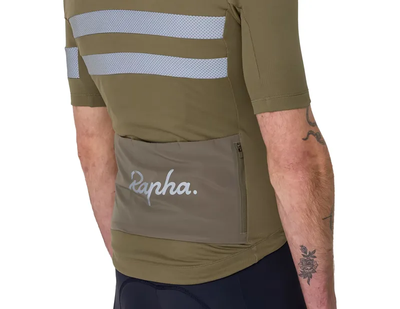 Rapha Brevet Short Sleeve Jersey in Kalamata/Reflective Silver-2