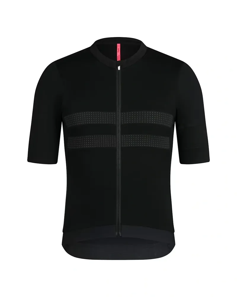 Rapha Men's Brevet Merino Short Sleeve Jersey III in Black/Black-2