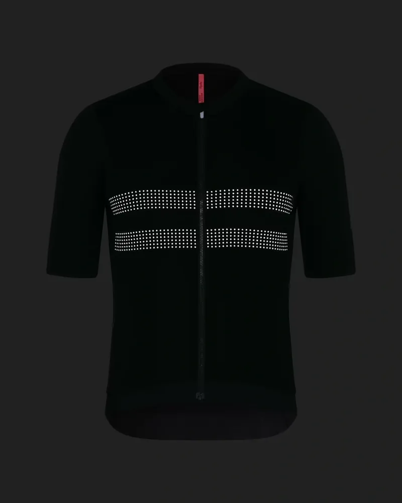 Rapha Men's Brevet Merino Short Sleeve Jersey III in Black/Black-6